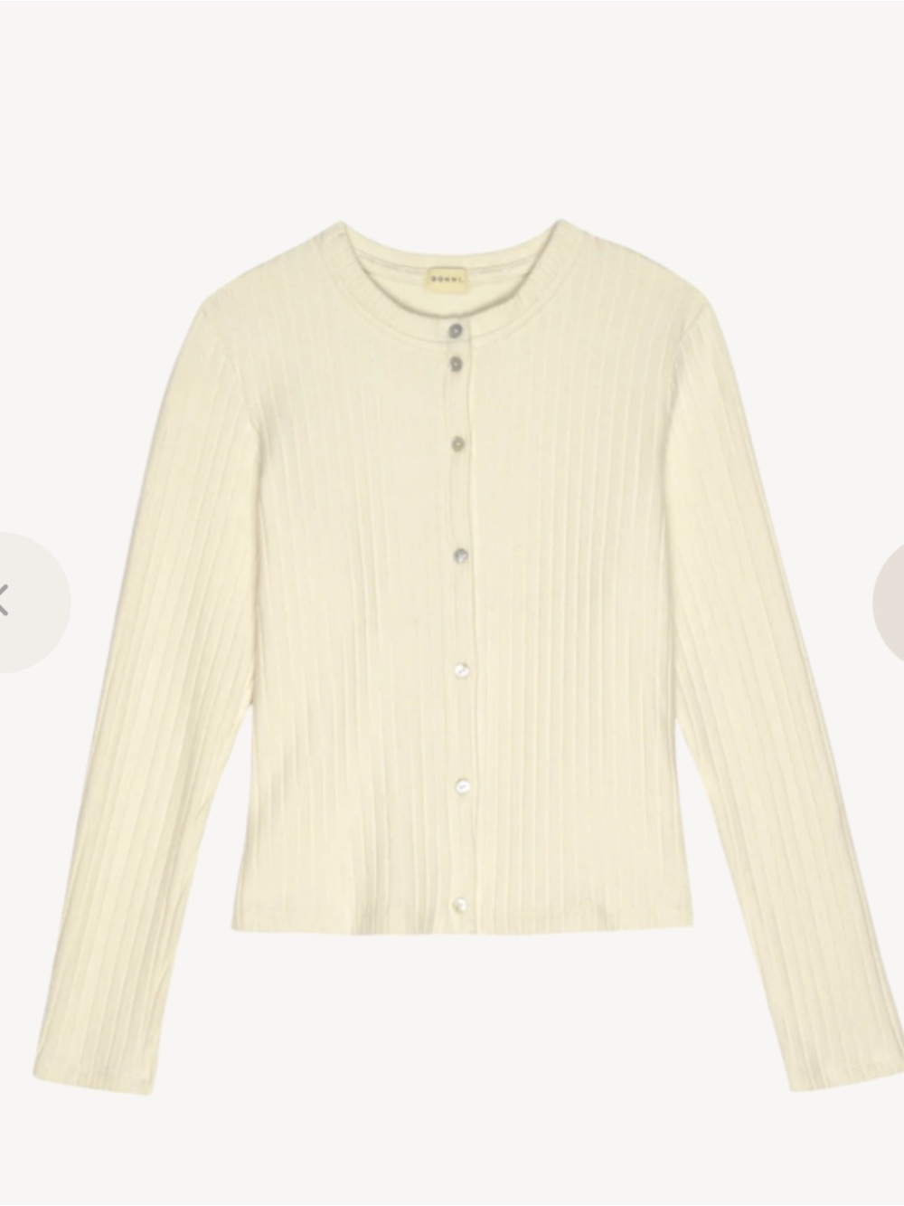 DONNI. Sweater rib cardigan.
